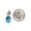 Pendant Drop Twist .01ct Round Diamond 2ct Sky Blue Topaz 10kw .75x.25" 1.54g 126080037