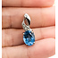 Pendant Drop Twist .01ct Round Diamond 2ct Sky Blue Topaz 10kw .75x.25" 1.54g 126080037