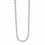 Necklace Diamond-Cut Rope Chain Rhodium Plated 925 3mm 20" 126052013