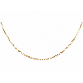 Necklace Double Curb Link 14ky 2.5mm 20" 4.57g 126052029
