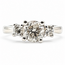Ring Engagement 3-Stone 1.35ctw Round Diamonds 14kw 3.2mm Sz7.75 5.12g 126080028