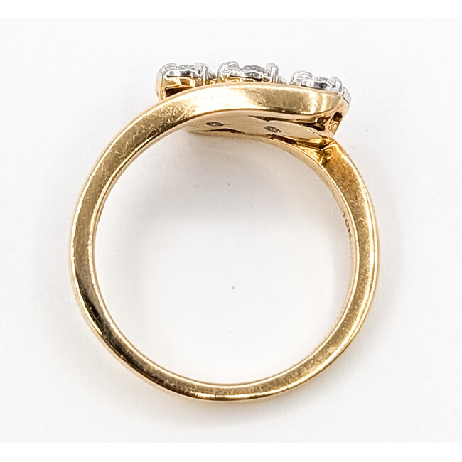 Ring 3-Stone Diamond Cut .25ctw Round Diamonds 10ktt 2mm Sz7 3.69g 126070154