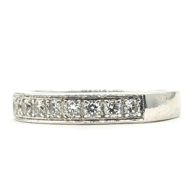 Ring Solitaire 0.27ctw Round Diamonds 18kw 3mm Sz6.25 3.41g 226070156