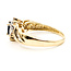 Ring Bypass Halo .17ctw Round Diamonds .50ct Midnight Sapphire 10ky 5mm Sz8 3.27g 126080034