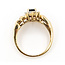 Ring Bypass Halo .17ctw Round Diamonds .50ct Midnight Sapphire 10ky 5mm Sz8 3.27g 126080034