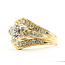 Ring Chevron Cluster .75ctw Round & Marquise Diamonds 14ky 14mm Sz8 5.58g 126080025
