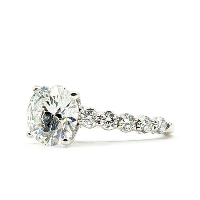 Ring Engagement 2.50ctw Round Diamonds 14kw 2mm Sz5 3.62g 226070153