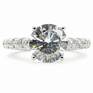 Ring Engagement 2.50ctw Round Diamonds 14kw 2mm Sz5 3.62g 226070153