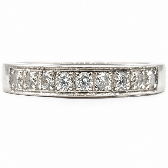 Ring Solitaire 0.27ctw Round Diamonds 18kw 3mm Sz6.25 3.41g 226070156