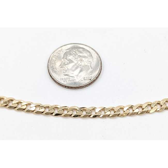 Necklace Curb Link Lobster clasp 10ky 4mm 28" 15.11g 126082031