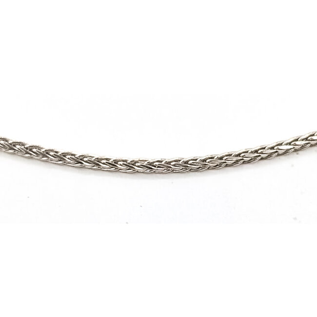 Necklace Wheat Chain Lobster clasp 18kw 1mm 16" 3.54g 126082028