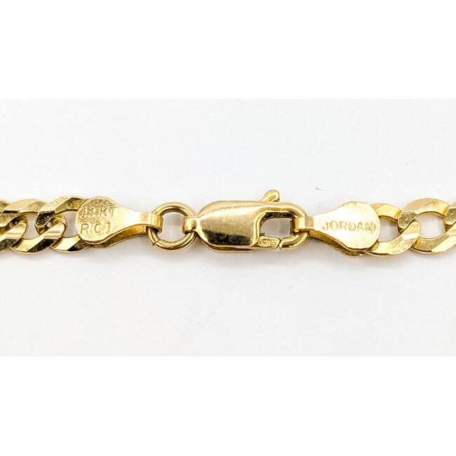 Bracelet Curb Link Lobster clasp 14ky 5mm 8" 5.51g 126082026