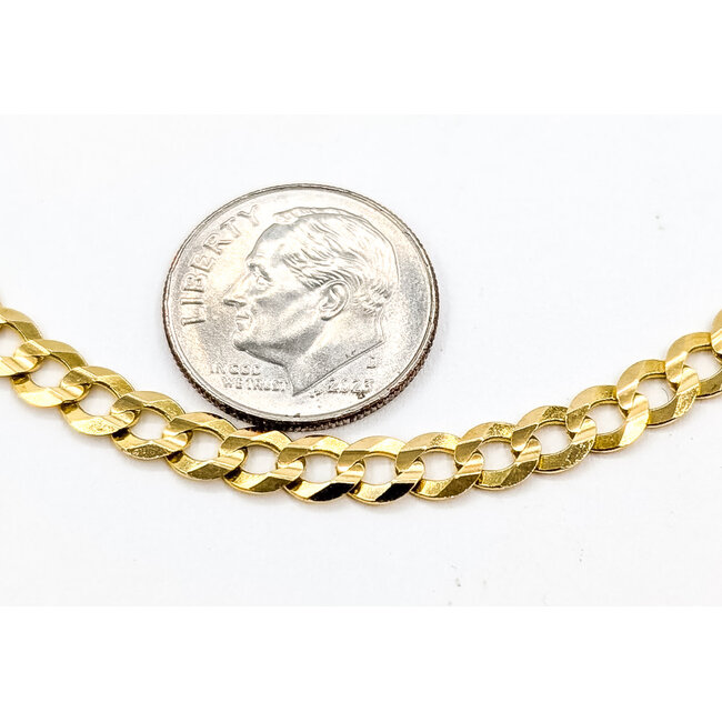 Bracelet Curb Link Lobster clasp 14ky 5mm 8" 5.51g 126082026