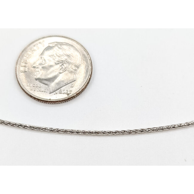 Necklace Wheat Chain Lobster clasp 14kw 1mm 16" 2.17g 126082029