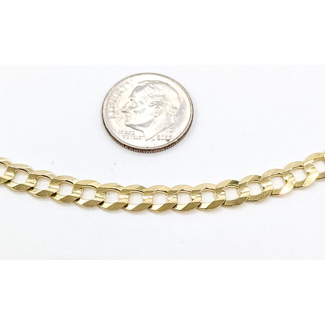 Necklace Curb Link Lobster clasp 14ky 6mm 22" 18.91g 126082023