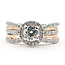 Ring Anniversary Set Halo 1.25ctw Round Diamonds 14ktt 7.5mm Sz5.75 7.21g 126070156