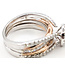 Ring Anniversary Set Halo 1.25ctw Round Diamonds 14ktt 7.5mm Sz5.75 7.21g 126070156