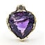 Ring Open Work Floral .20ct Round Diamond 13ct Purple Amethyst 14ktt 23mm Sz6 9.09g 126080021