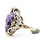Ring Open Work Floral .20ct Round Diamond 13ct Purple Amethyst 14ktt 23mm Sz6 9.09g 126080021