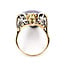 Ring Open Work Floral .20ct Round Diamond 13ct Purple Amethyst 14ktt 23mm Sz6 9.09g 126080021