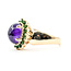 Ring Halo 3ct Purple Amethyst .50ctw Green Tsavorite Garnet 14ky 15mm Sz8 6.67g 126080040