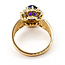 Ring Halo 3ct Purple Amethyst .50ctw Green Tsavorite Garnet 14ky 15mm Sz8 6.67g 126080040