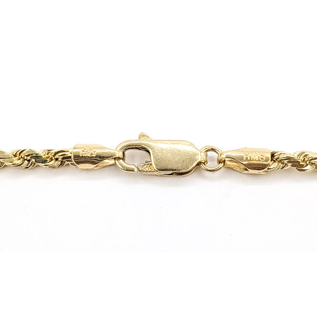Necklace Rope Link Lobster clasp 14ky 2.5mm 20" 13.93g 126082022