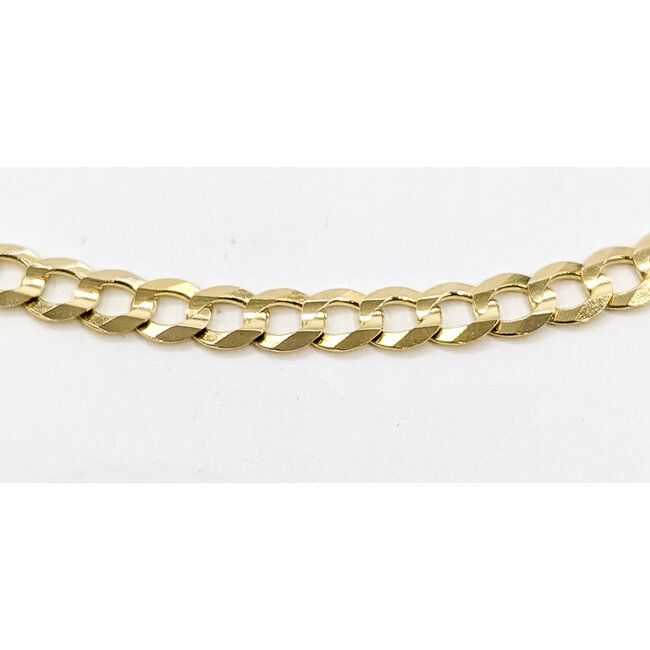 Necklace Curb Link Lobster clasp 14ky 6mm 22" 18.91g 126082023