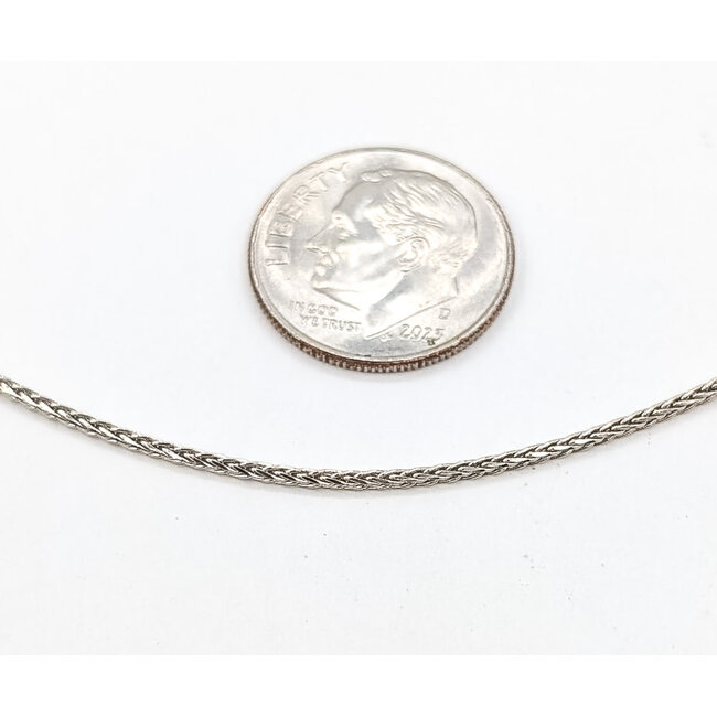 Necklace Wheat Chain Lobster clasp 18kw 1mm 16" 3.54g 126082028