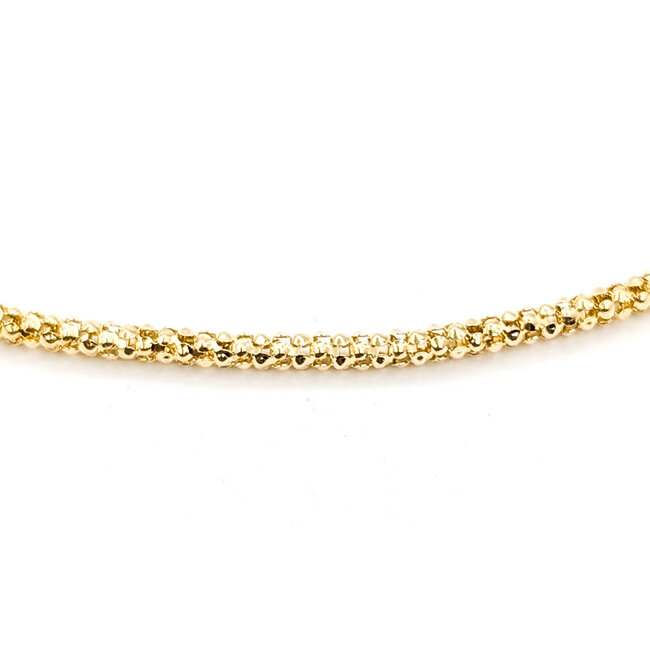 Necklace Popcorn Chain Lobster clasp 14ky 2.5mm 19" 7.50g 126082030