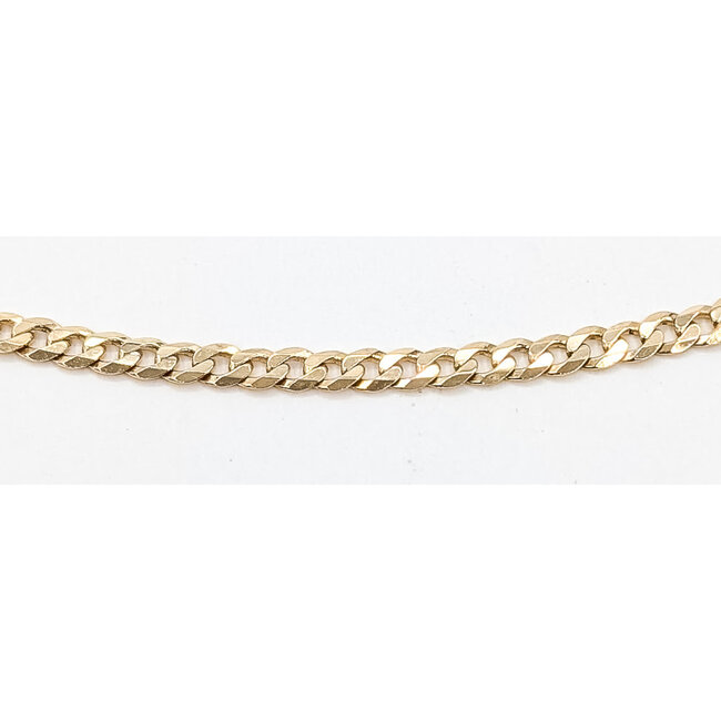 Necklace Curb Link Lobster clasp 10ky 4mm 28" 15.11g 126082031
