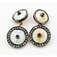 Cufflink Round Guilloche 0.50ctw Round Diamonds  0.04ct Red Ruby    14ky 15mm,12mm  9.84g 226070116