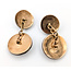 Cufflink Round Guilloche 0.50ctw Round Diamonds  0.04ct Red Ruby    14ky 15mm,12mm  9.84g 226070116