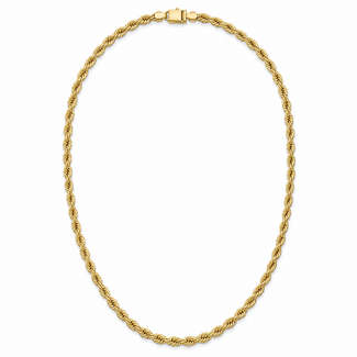 Necklace Rope Link Box clasp 14ky 4mm 21" 10.59g 126082024