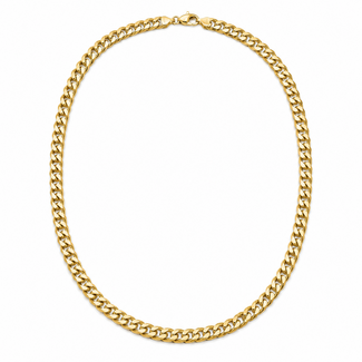 Necklace Curb Link Lobster clasp 14ky 6mm 22" 18.91g 126082023