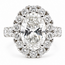 Ring Engagement Halo 5ct Oval Lab Grown Diamond 3.75ctw Lab Grown Diamonds 14kw 4.2mm Sz6.75 13.19g 126070104