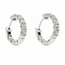 Earrings Hoop Huggie Inside/outside 1.8ctw Round Lab Grown Diamond 18kw 17x3mm 5.14g 126070080