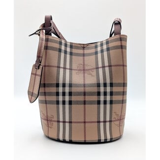 Handbag Burberry Small Lorne Haymarket Check Bucket Bag 126085016