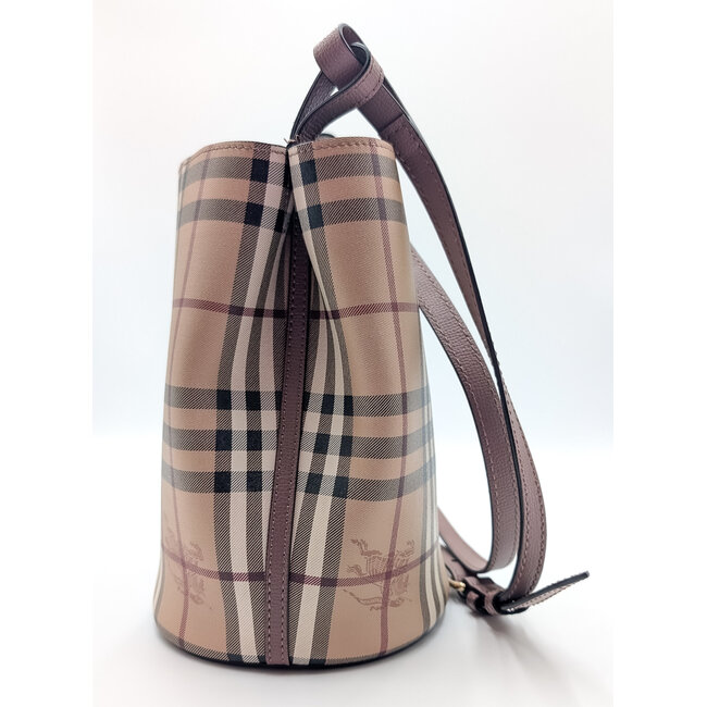 Handbag Burberry Small Lorne Haymarket Check Bucket Bag 126085016
