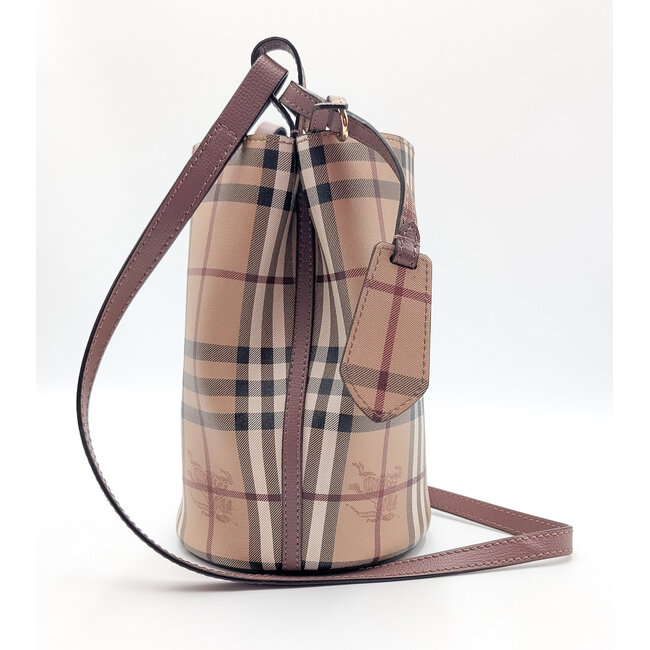 Handbag Burberry Small Lorne Haymarket Check Bucket Bag 126085016