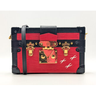 Handbag Louis Vuitton Petite Malle Red Epi Leather 126085021