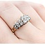 Ring 2 Row .75ctw Round Diamonds 14ky 8mm Sz5 3.10g 225040055
