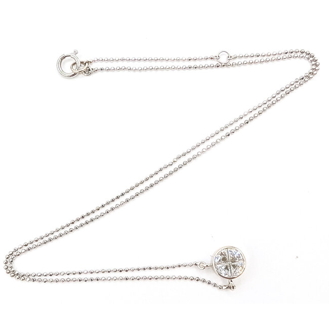 Necklace Illusion Set .60ctw Quadrant Diamonds 850pt 15-16" 3.03g 126080066