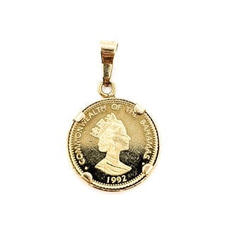 Pendant $5 Bahamas Coin .500% 14ky .9x.5" 2g 126080069