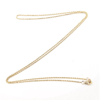 Necklace Rope Link Lobster Clasp 14ky 1mm 22" 3.26g 126082010