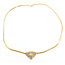 Necklace Geometric Art Deco Revival 1.00ctw Round & Baguette Diamonds 14ky 25x18mm 16.5" 9.16g 126080023