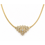 Necklace Geometric Art Deco Revival 1.00ctw Round & Baguette Diamonds 14ky 25x18mm 16.5" 9.16g 126080023