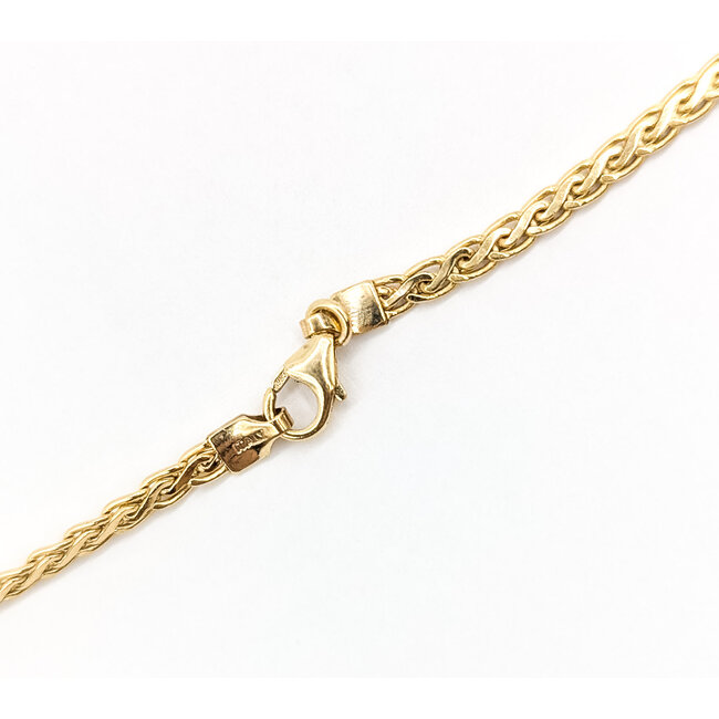 Necklace Geometric Art Deco Revival 1.00ctw Round & Baguette Diamonds 14ky 25x18mm 16.5" 9.16g 126080023