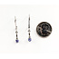 Earrings Dangle Leverback .03ctw Round Diamonds .33ctw Violet Tanzanite 14ky 1.1x.12" 1.38g 126080027