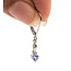 Earrings Dangle Leverback .03ctw Round Diamonds .33ctw Violet Tanzanite 14ky 1.1x.12" 1.38g 126080027